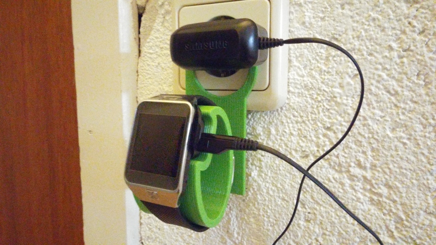 Samsung Gear 2 Charging Wall Holder 3D Print 7651 Samsung Gear 2 Charging Wall Holder 3D Print 7651