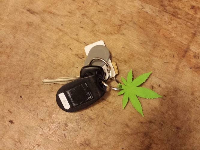 Cannabis Leaf Keychain 3D Print 836 Cannabis Leaf Keychain 3D Print 836