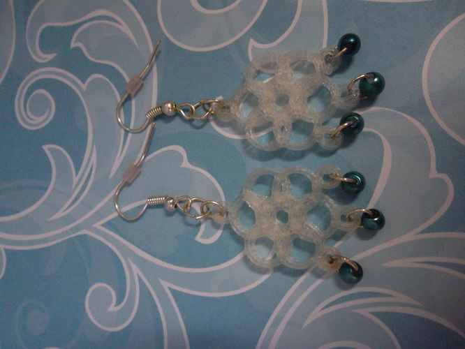 Flower Earrings 3D Print 911 Flower Earrings 3D Print 911