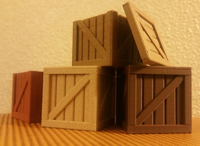 Wooden Crate with lid 3D Print 9246 Wooden Crate with lid 3D Print 9246