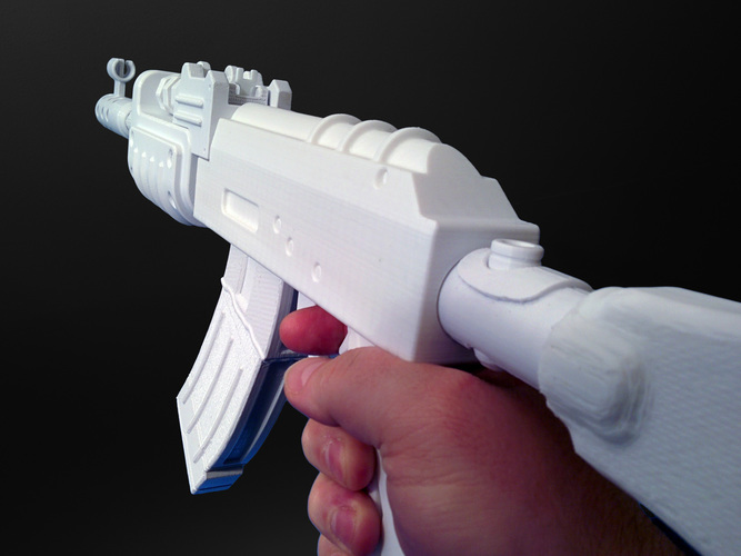 AK47 from Rust 3D Print 9287 AK47 from Rust 3D Print 9287