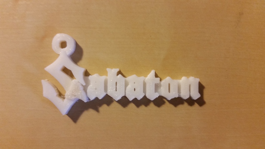Sabaton - Key Chain 3D Print 9290 Sabaton - Key Chain 3D Print 9290