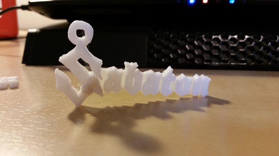Sabaton - Key Chain 3D Print 9291 Sabaton - Key Chain 3D Print 9291