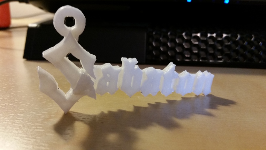 Sabaton - Key Chain 3D Print 9292 Sabaton - Key Chain 3D Print 9292