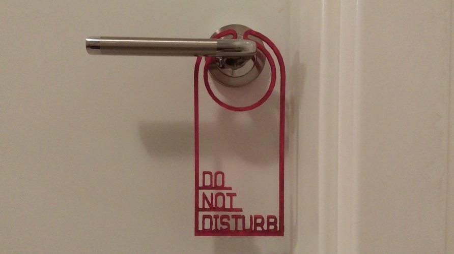 Door hanger 2 - Do Not Disturb 2 3D Print 9520 Door hanger 2 - Do Not Disturb 2 3D Print 9520