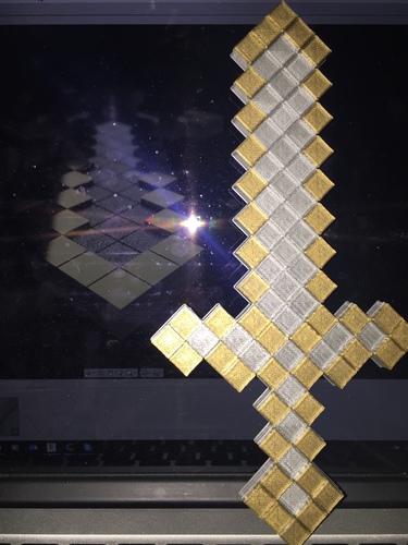 Minecraft Sword 3D Print 9687 Minecraft Sword 3D Print 9687