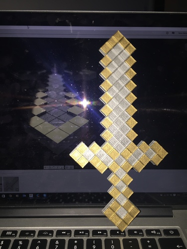 Minecraft Sword 3D Print 9688 Minecraft Sword 3D Print 9688