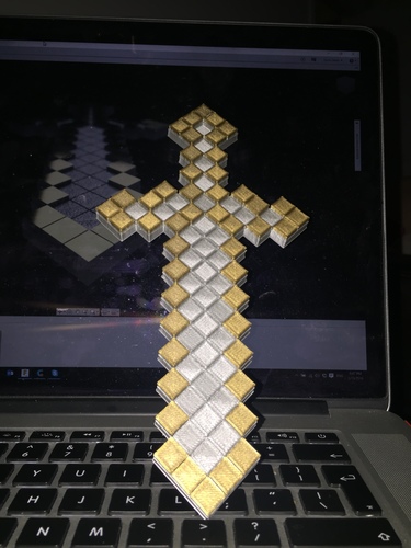 Minecraft Sword 3D Print 9689 Minecraft Sword 3D Print 9689