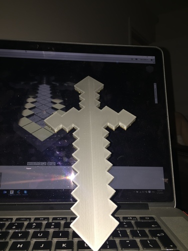 Minecraft Sword 3D Print 9691 Minecraft Sword 3D Print 9691