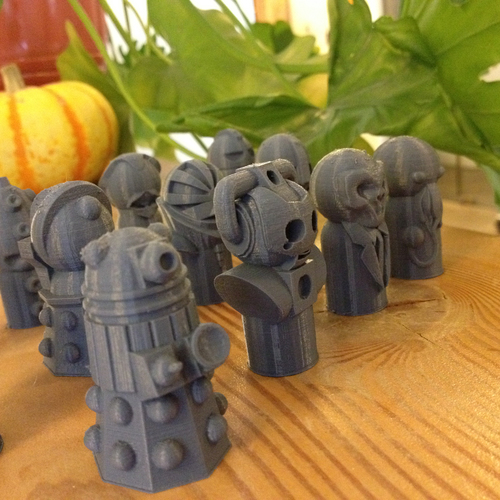 Doctor Who Monster Pawns 3D Print 97 Doctor Who Monster Pawns 3D Print 97