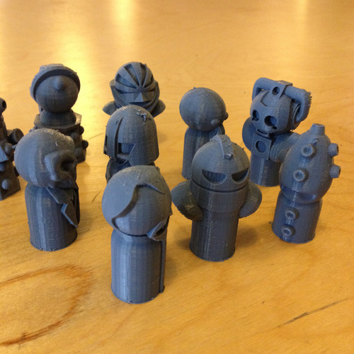 Doctor Who Monster Pawns 3D Print 98 Doctor Who Monster Pawns 3D Print 98