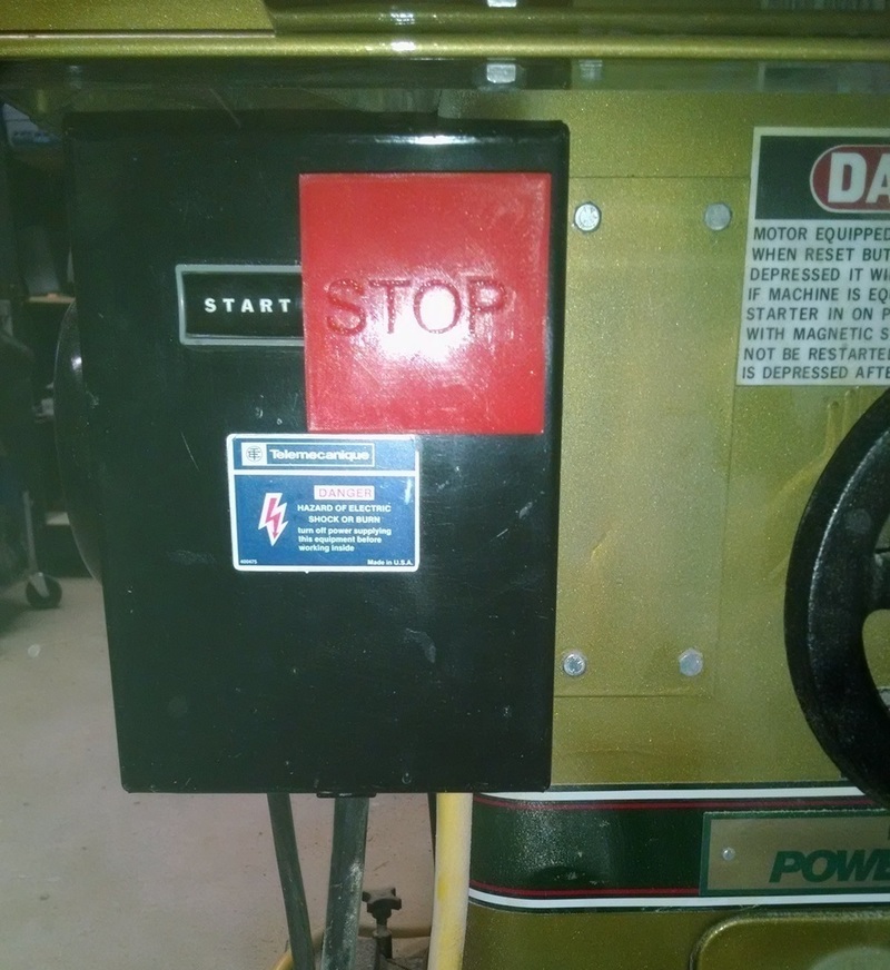 Table Saw Large Kill Switch Button - Powermatic