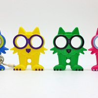 Fat Cat Earbud Holder (Headphone Holder) - Thumbnail 2