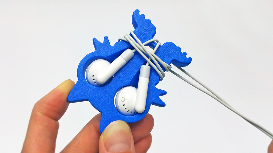 Fat Cat Earbud Holder (Headphone Holder) 3D Print 100076