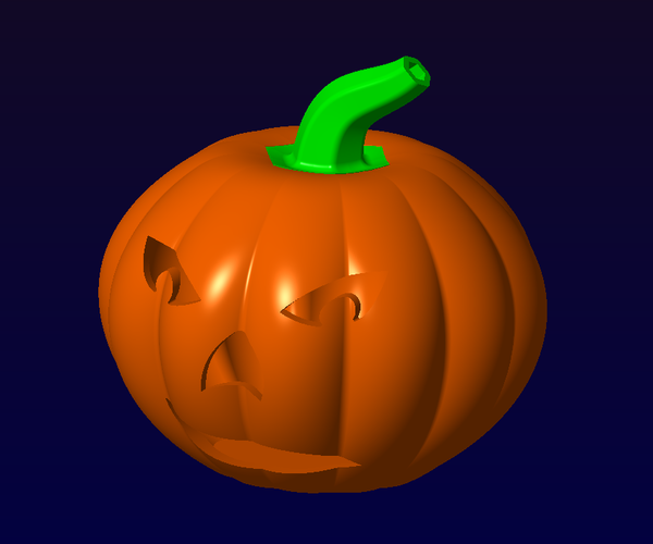 Pumpkin with and without face 3D Print 100220