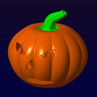 Small Pumpkin with and without face 3D Printing 100220