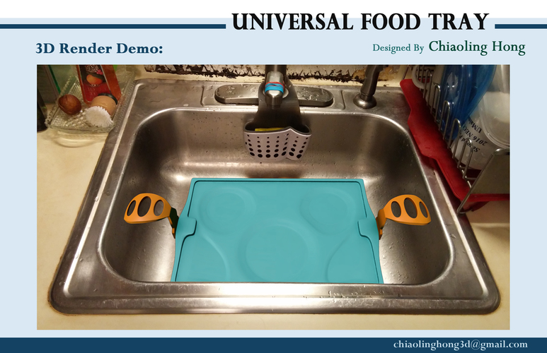 Universal Food Tray (Within Reach Design Competition) 3D Print 100289