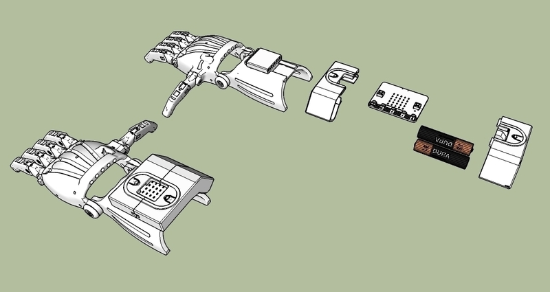 Support BBCmicrobit hand prosthesis