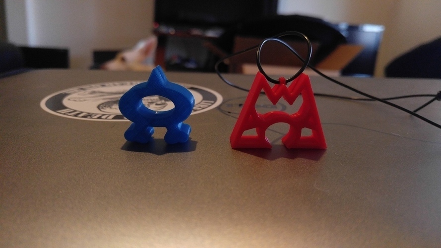 Team Aqua and Team Magma Necklaces 3D Print 100696