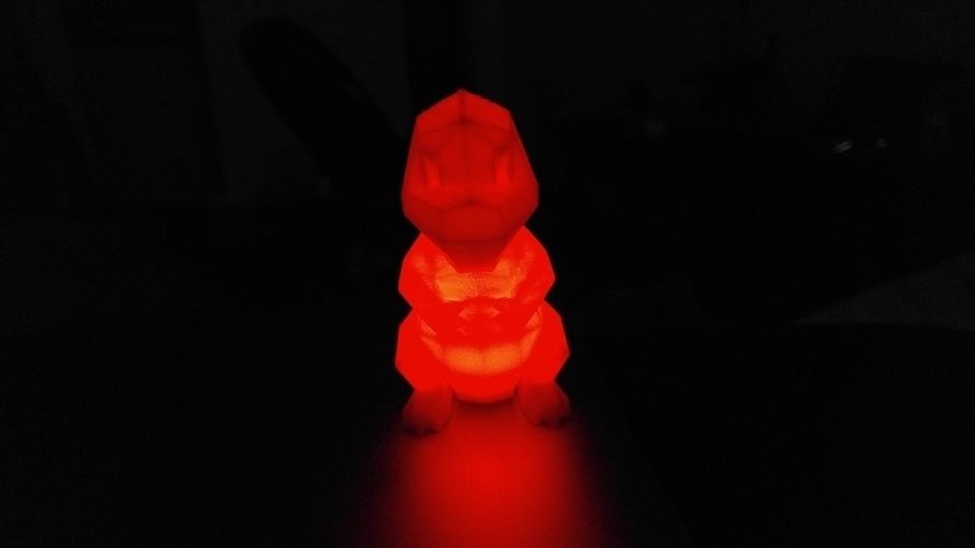 Low-Poly Charmander Lamp 3D Print 100700