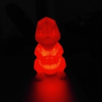 Small Low-Poly Charmander Lamp 3D Printing 100700