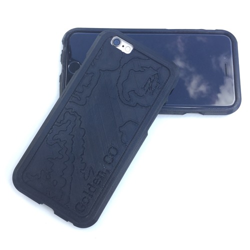 Topographic iPhone Case - Golden, CO 3D Print 100739