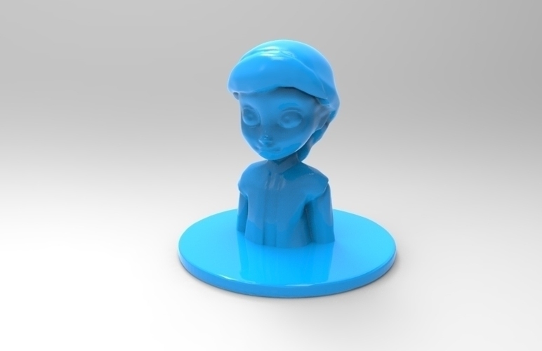 young elsa bust 3D Print 100746