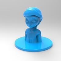 Small young elsa bust 3D Printing 100746
