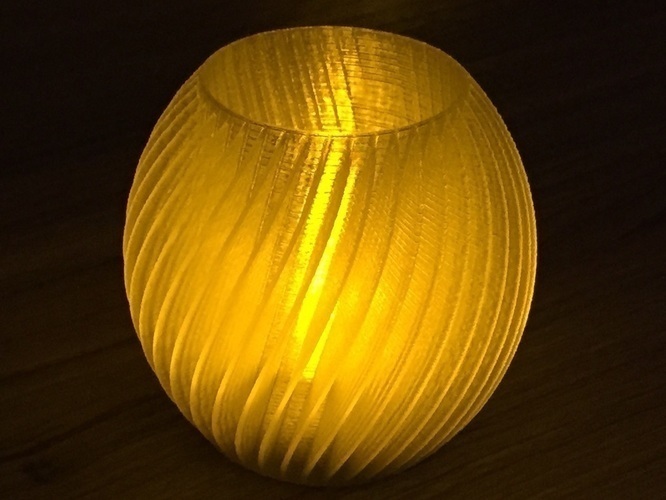 Spiral Tea Candle 3D Print 100763