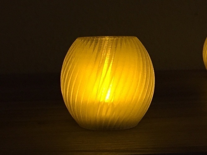 Spiral Tea Candle 3D Print 100764