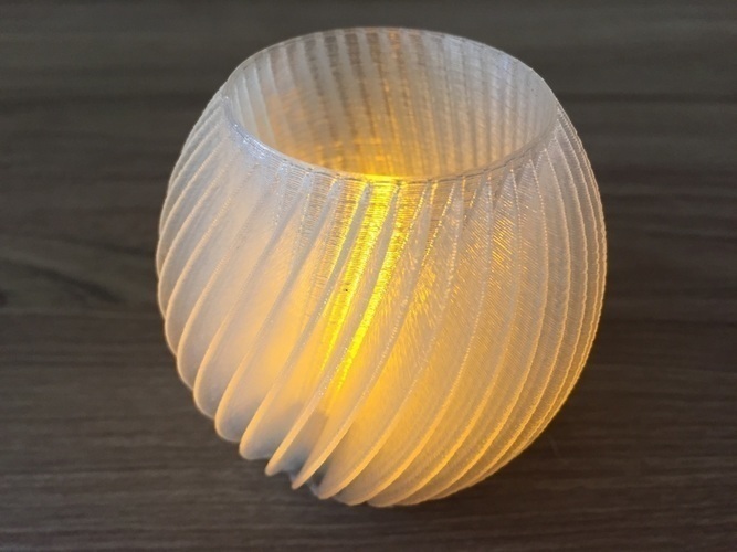 Spiral Tea Candle 3D Print 100765