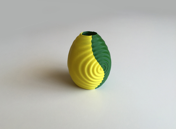 Ripple Vase (Dual Extrusion / 2 Color) 3D Print 100852