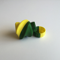 Small Twisted Bottle & Screw Cup (Dual Extrusion / 2 Color) 3D Printing 100870