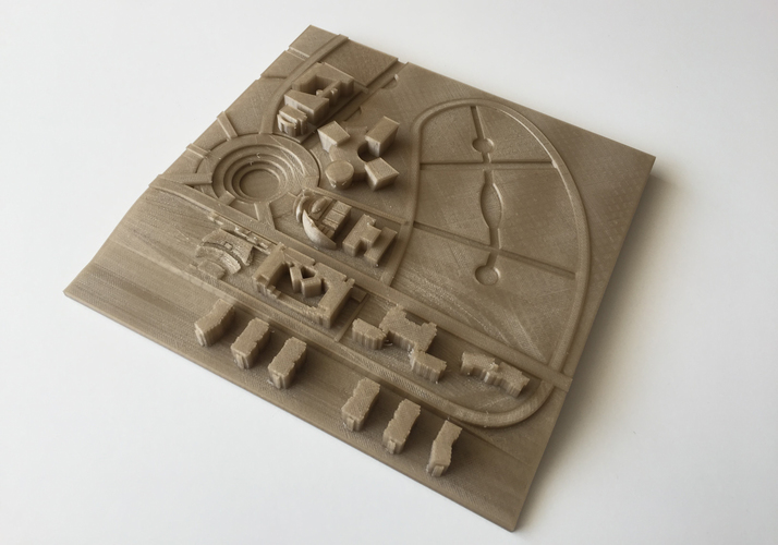 University Buildings Plan 3D Print 100893