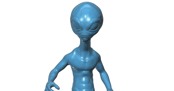 Medium Alien "Paul" 3D Printing 101012