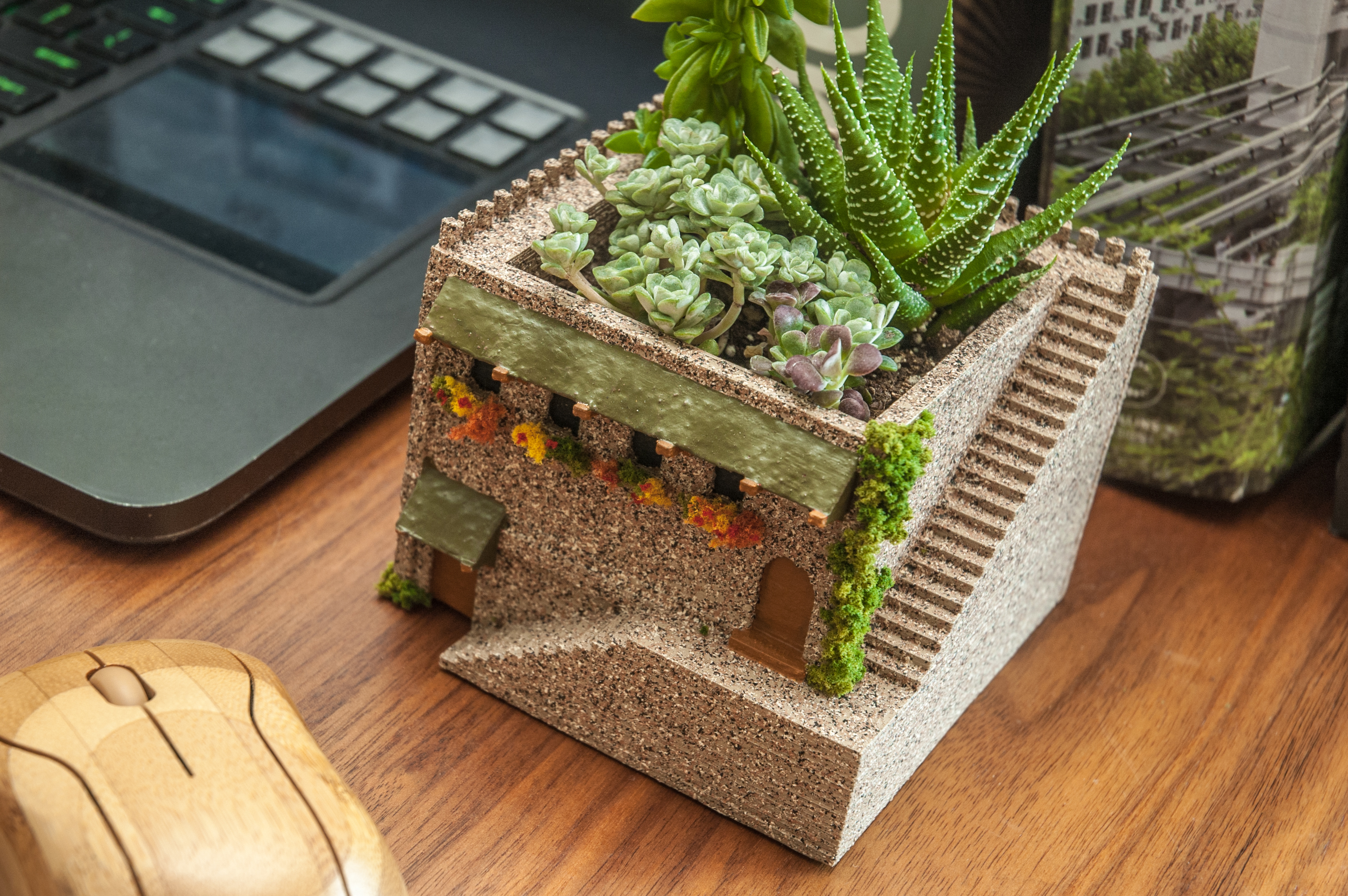 3d printed mini middle eastern villa planter by yuriysklyar pinshape