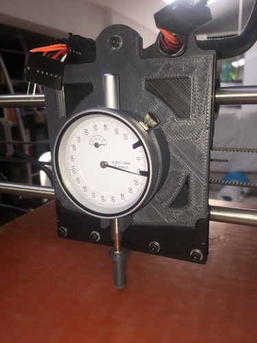 Dial gauge support for Lulzbot Taz 5
