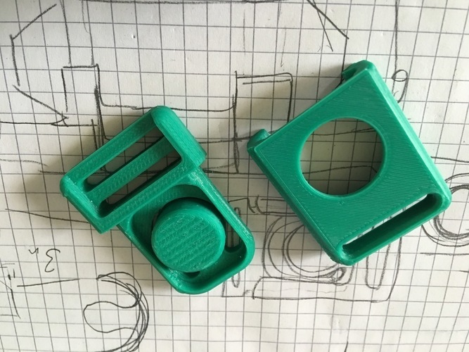 Centre (Center) Release Buckle   3D Print 101235