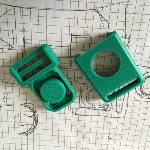 Centre (Center) Release Buckle   3D Print 101236