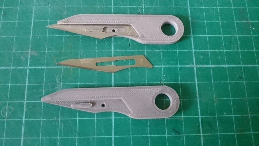 No.4 Fitment Scalpel Blade Mini Handle  3D Print 101285