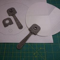 Small Japanese Hand Fan Clip Assemble Handle (Great demo gift!) 3D Printing 101301