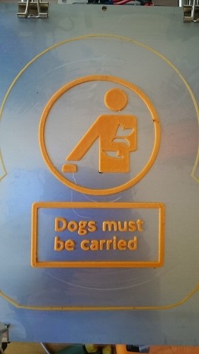 Dogs must be carried!