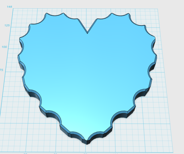 Heart base (without engraving) 3D Print 101394