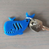 Small Steemit Whale Keychain 3D Printing 101477