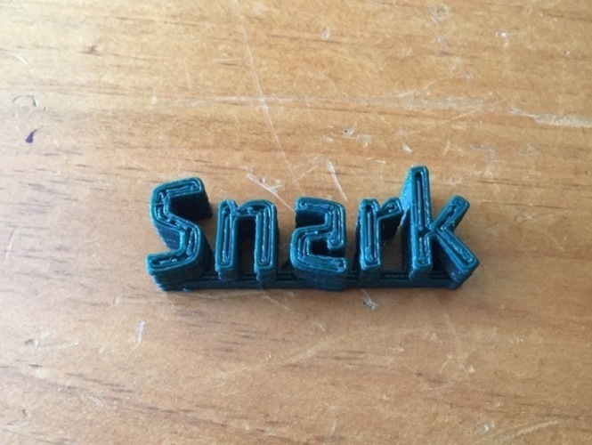 My Customized 3D name plate Snark 1 3D Print 101548
