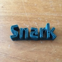 Small My Customized 3D name plate Snark 1 3D Printing 101548