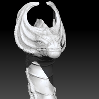 Small Dragon Head 3D Printing 101625