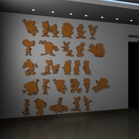 cartoon silhouette - Thumbnail 1