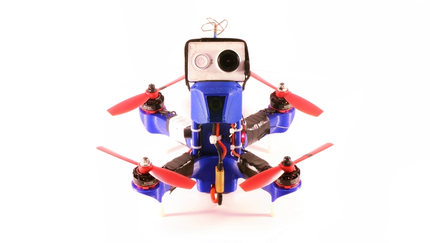 Birdbone Aero 210 FPV Mini Quad Frame 3D Print 101739