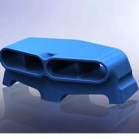 Small Hood Scoop Hot Rod 3D Printing 101803